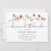 Wildblume Brunch mit Brautdusche Einladung (Vorderseite)