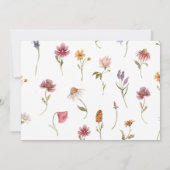 Wildblume Brunch mit Brautdusche Einladung (Rückseite)