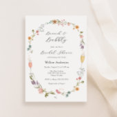 Wildblume Brunch und Bubbly Brautparty Invita Einladung