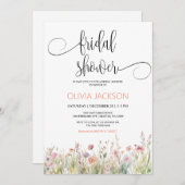 Wildblume Btidal Dusche Einladung (Vorne/Hinten)