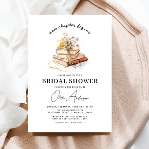 Wildblume Buch Neues Kapitel Beginnt Brautparty Einladung