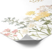Wildblume Buch Thema Brautparty Willkommen Poster (Ecke)