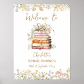 Wildblume Buch Thema Brautparty Willkommen Poster (Vorne)