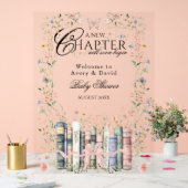 Wildblume buchen Neues Kapitel Kindermädchendusche Acrylschild (Hochzeit)