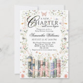 Wildblume buchen Neues Kapitel Kindermädchendusche Einladung (Vorderseite)