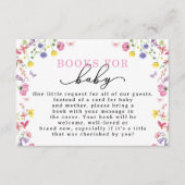 Wildblume-Bücher für Babyanfrage | bearbeitbar Begleitkarte (Vorderseite)