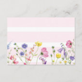 Wildblume-Bücher für Babyanfrage | bearbeitbar Begleitkarte (Rückseite)