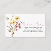 Wildblume-Bücher für Babydusche Begleitkarte (Vorderseite)