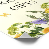 Wildblume Bücher und Geschenke Kinderdusche Poster (Ecke)
