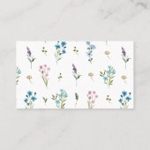 Wildblume Buchungsanfrage oder Buchung einer Babyk Visitenkarte (Rückseite)