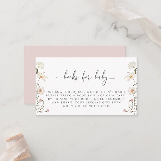 Wildblume Buchungsanfragekarte Platzkarte (Vorderseite/Rückseite Beispiel)