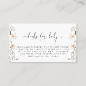 Wildblume Buchungsanfragekarte Platzkarte (Vorderseite)