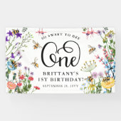 Wildblume & BumbleBee 1. Geburtstag Banner (Horizontal)