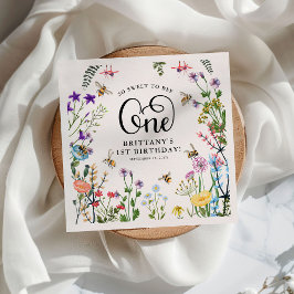 Wildblume & BumbleBee 1. Geburtstag Serviette