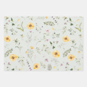 Wildblume Bunny Lamb Osterkaninchen Frühlingsgarte Geschenkpapier Set (Vorderseite 2)