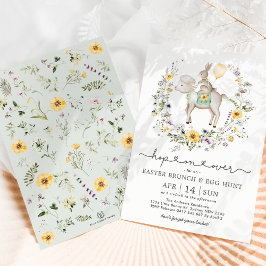 Wildblume Bunny & Lamb Ostern Brunch & Eierjagd Einladung