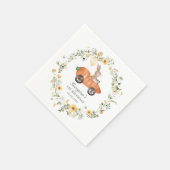 Wildblume Bunny Rabbit Riding Carrot Auto Party Serviette (Ecke)