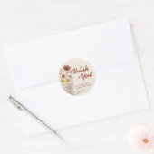 Wildblume Burnt Orange Babydusche Vielen Dank Runder Aufkleber (Umschlag)
