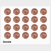 Wildblume Burnt Orange Babydusche Vielen Dank Runder Aufkleber (Blatt)