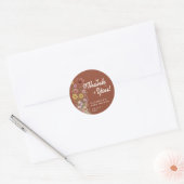 Wildblume Burnt Orange Babydusche Vielen Dank Runder Aufkleber (Umschlag)