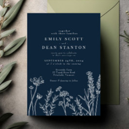 Wildblume Burnt Orange Einladung zur Hochzeit