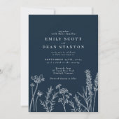 Wildblume Burnt Orange Einladung zur Hochzeit (Vorderseite)