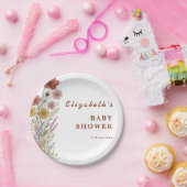 Wildblume Burnt Orange Floral Boho Babydusche Pappteller (Party)