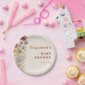 Wildblume Burnt Orange Floral Boho Babydusche Pappteller (Party)