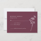 Wildblume Burnt Orange Wedding RSVP Card (Vorderseite)