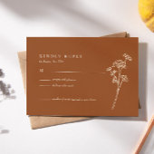 Wildblume Burnt Orange Wedding RSVP Card
