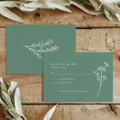 Wildblume Burnt Orange Wedding RSVP Card Karte