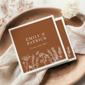 Wildblume Burnt Orange Wedding Serviette