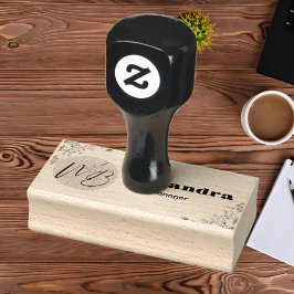 Wildblume Business Logo Restaurant Personalisiert Gummistempel