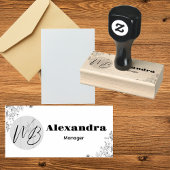 Wildblume Business Logo Restaurant Personalisiert Gummistempel