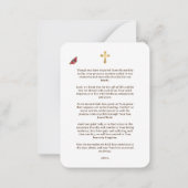 Wildblume & Butter Beerdigungsgebet Mitteilungskarte (Rückseite)