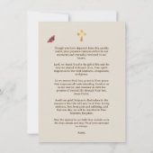 Wildblume & Butter Beerdigungsgebet Mitteilungskarte (Rückseite)