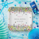 Wildblume Butterfells Blumenstrauß Brautparty Pappteller (Party)