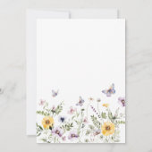 Wildblume Butterflay Lila Brautparty Einladung (Rückseite)