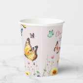 Wildblume Butterflies Baby in Bloom Baby Dusche Pappbecher (Rechts)