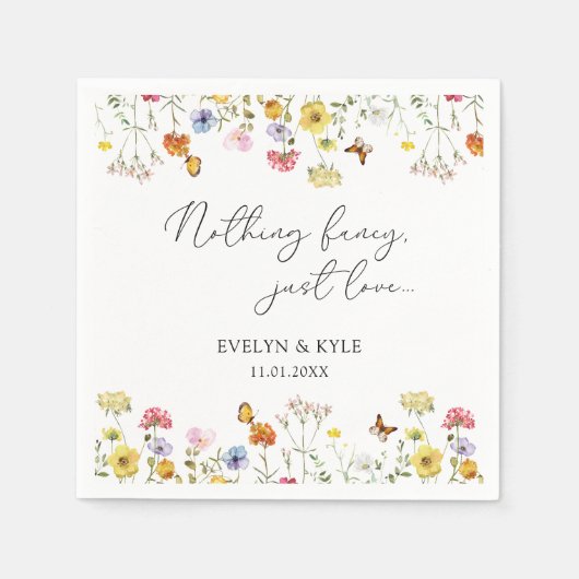 Wildblume Butterflies Boho Nichts Extravagante Hoc Serviette (Vorderseite)