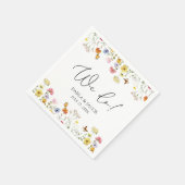 Wildblume Butterflies Boho wir Hochzeit machen Serviette (Ecke)