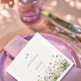 Wildblume Butterflies Wedding Napkin Serviette