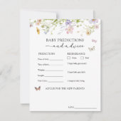 Wildblume Butterfly Babyberatung und Vorhersagen Einladung (Vorderseite)