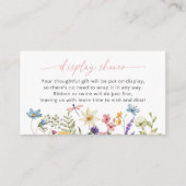 Wildblume Butterfly Babydusche Begleitkarte (Vorderseite)