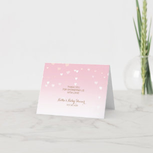 Wildblume Butterfly Babydusche Dankeskarte