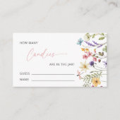 Wildblume Butterfly Babydusche schätzen wie viele Begleitkarte (Vorderseite)