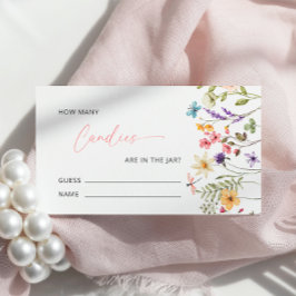 Wildblume Butterfly Babydusche schätzen wie viele Begleitkarte