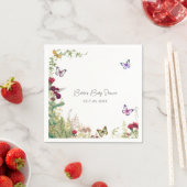 Wildblume Butterfly Babydusche Serviette (Beispiel)