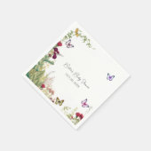 Wildblume Butterfly Babydusche Serviette (Ecke)