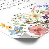 Wildblume Butterfly Babydusche Windelpreisraffiner Poster (Ecke)